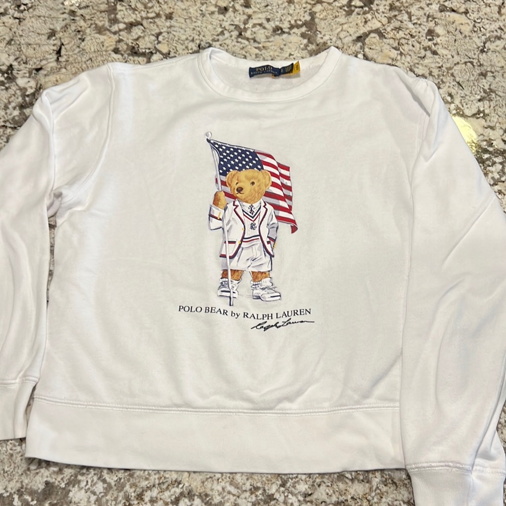 White polo crewneck